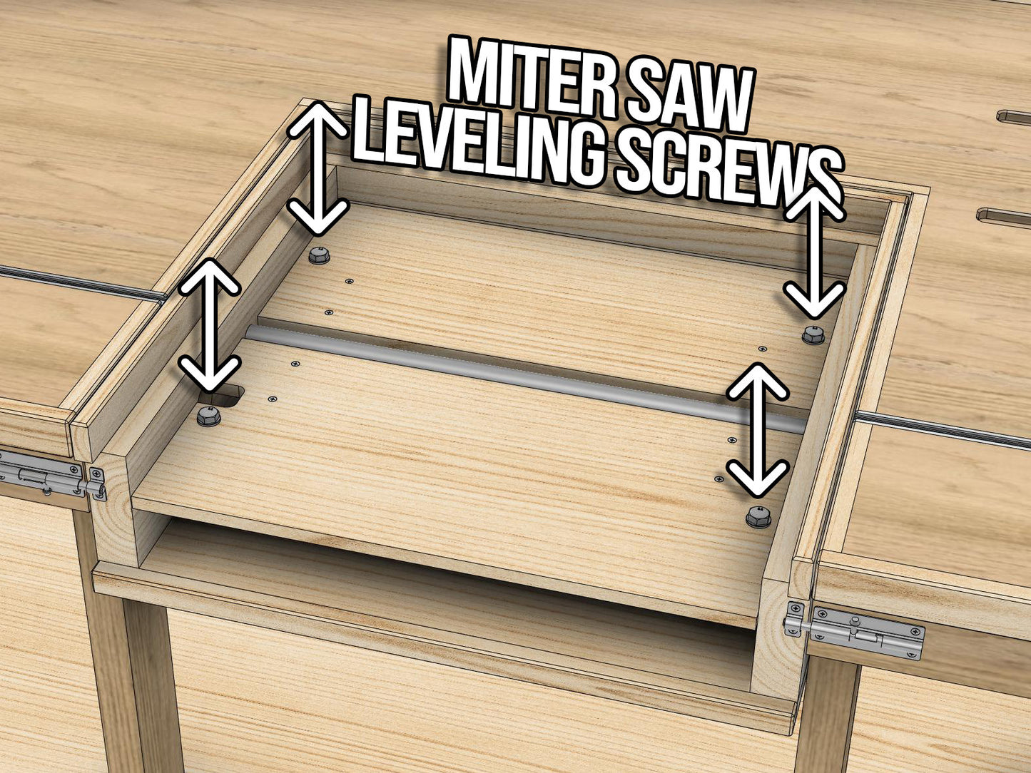 Miter Saw Flip-Top Workbench with a Table Saw | Plans in Imperial and Metric
